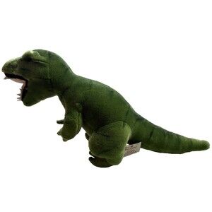 Demdaco Nat & Jules Green Plush Tyrannosaurus Rex Dinosaur TRex Animal 18 Inch